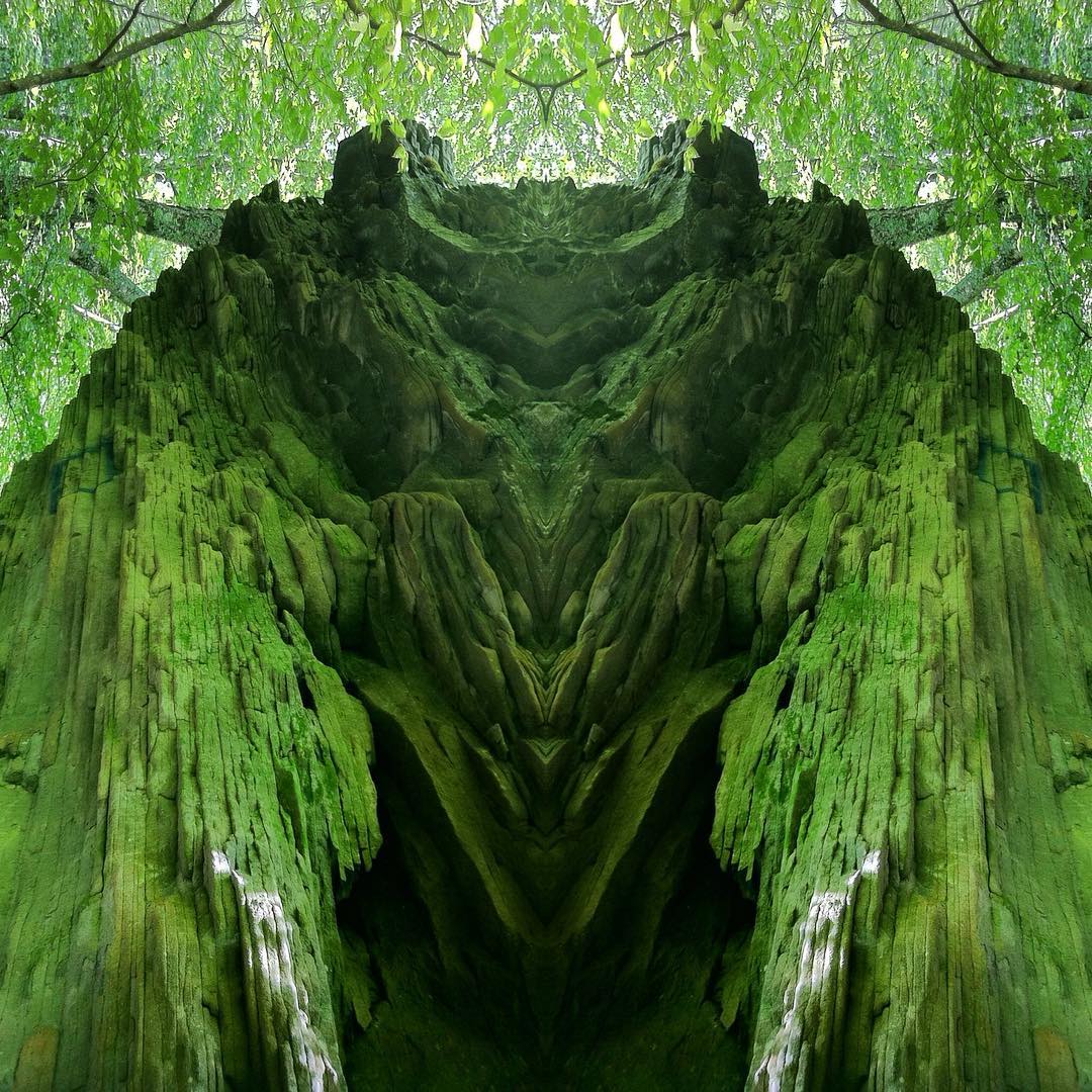 The Green Man's Throne, digital photography remix by Chris Kaplan